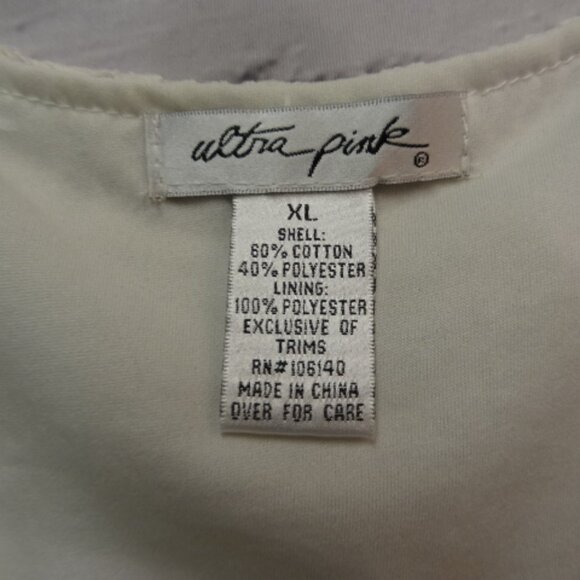 Ultra Pink Sleeveless Off White Lace w/Lining Tunic, NWOT - Picture 6 of 7